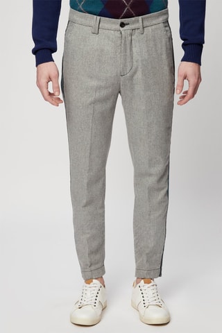 Wollen Chino Gemêleerd Lichtgrijs - Harmont & Blaine