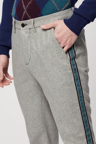 Wollen Chino Gemêleerd Lichtgrijs - Harmont & Blaine