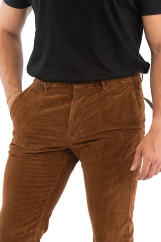 Velours Broek Slim Fit - Bruin - Incotex