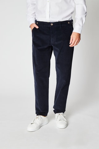 Pantalon droit en velours Bleu marine - Harmont & Blaine