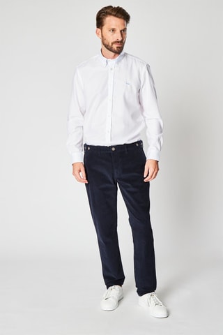 Pantalon droit en velours Bleu marine - Harmont & Blaine