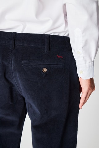 Pantalon droit en velours Bleu marine - Harmont & Blaine