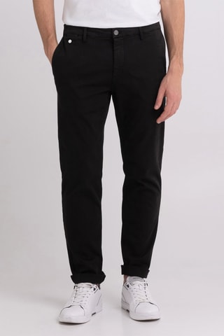 Satijnen Jeans Regular Fit Benni - Zwart