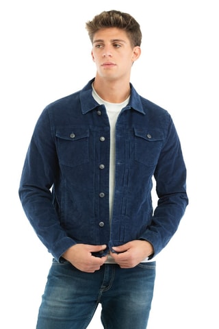 Veste en velours - Bleu nuit