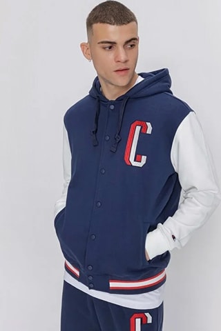 Baseball jasje met capuchon - Marineblauw