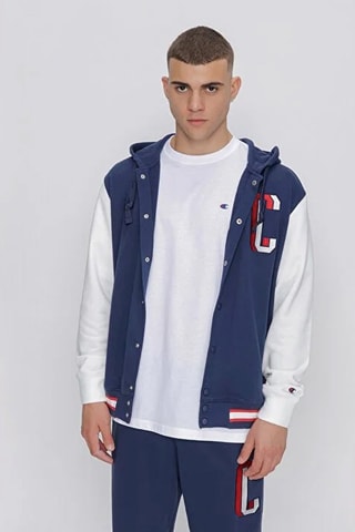 Baseball jasje met capuchon - Marineblauw