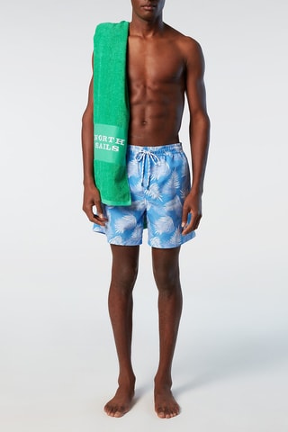 Zwemshort Hemelsblauw en Wit