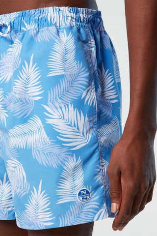 Zwemshort Hemelsblauw en Wit