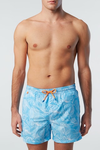 Zwemshort Hemelsblauw en Wit