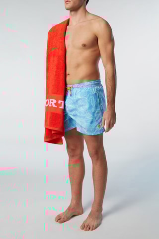 Zwemshort Hemelsblauw en Wit