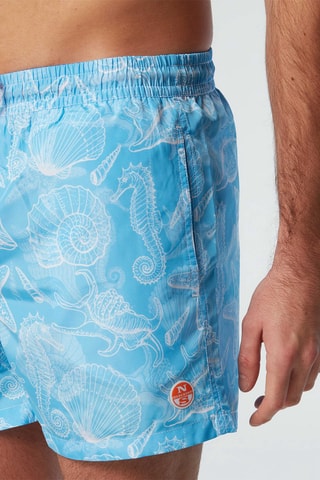 Zwemshort Hemelsblauw en Wit