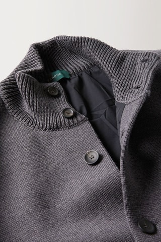 Scheerwollen Vest Slim Fit - Donkergrijs - Zanone