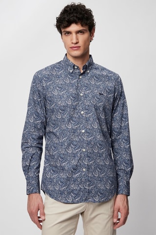 Overhemd - Blauw - Harmont & Blaine