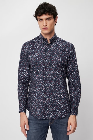 Overhemd Regular Fit - Marineblauw - Harmont & Blaine Jeans