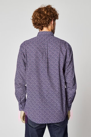 Overhemd met Bloemmotief Marineblauw - Harmont & Blaine