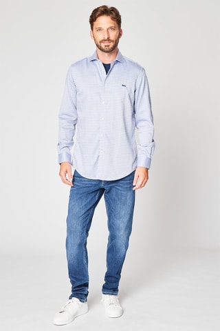 Overhemd Blauw en Ecru - Harmont & Blaine