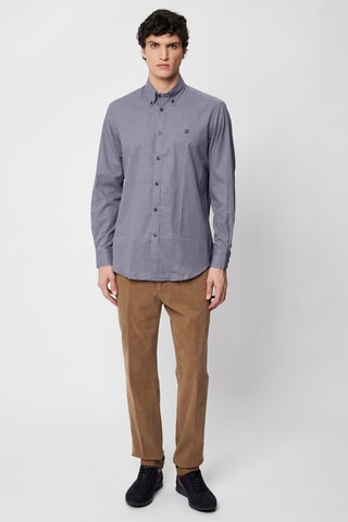 Overhemd Regular Fit - Donkerblauw en Wit - Harmont & Blaine Jeans