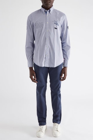 Overhemd - Marineblauw en Wit - Harmont & Blaine