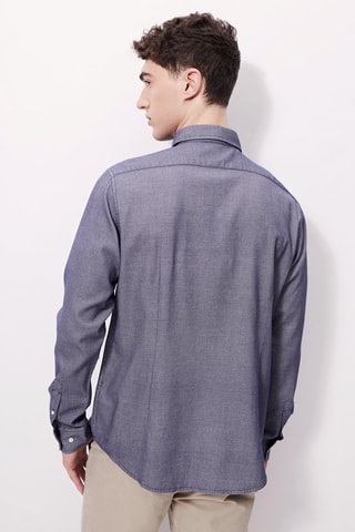 Overhemd 
Marineblauw en Wit