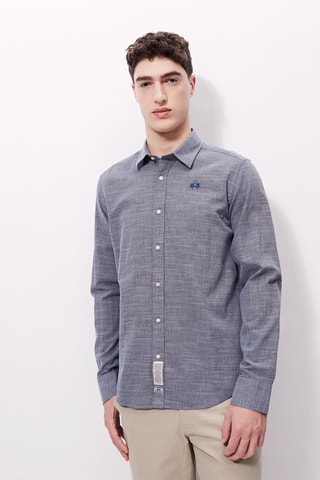 Overhemd 
Gemêleerd Blauw