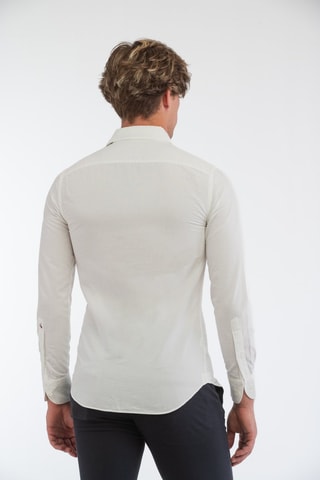 Overhemd Slim Fit - Wit - Glanshirt