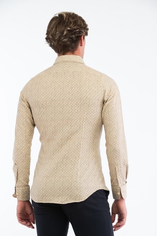 Overhemd Slim Fit - Beige - Glanshirt