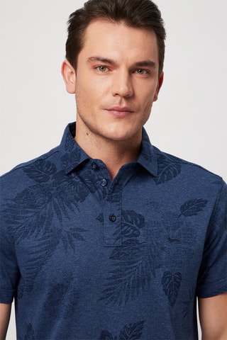 Polo Gemêleerd marineblauw - Harmont & Blaine