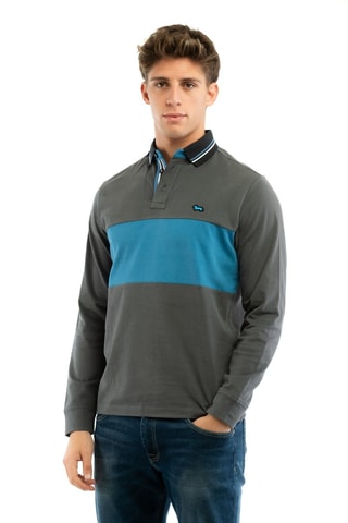 Polo - Grijs en Kobaltblauw