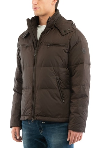 Gewatteerde Jas met Capuchon - Donkerbruin