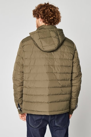 Gewatteerde Jas met Capuchon Olijfgroen