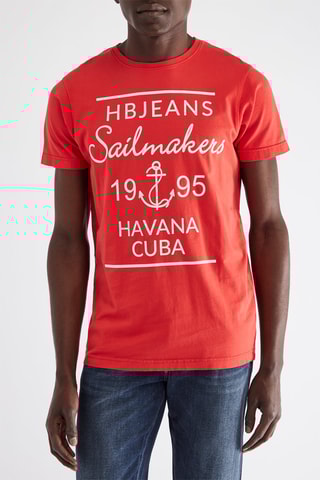 T-shirt - Rood - Harmont & Blaine Jeans