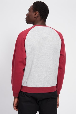 Sweater Champion Athletics Gemêleerd Grijs en Bordeauxrood