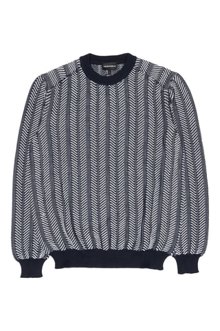 Trui - Marineblauw en Wit - Emporio Armani