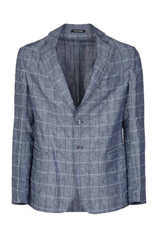 Linnen Blazer Hemelsblauw - Emporio Armani