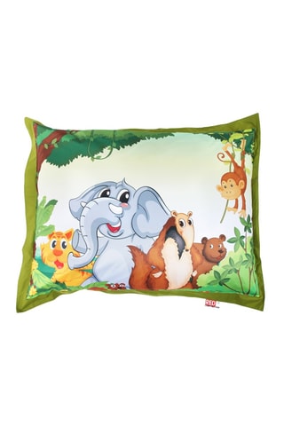 Pouf Beanbag - Blanc et vert - Toucher doux