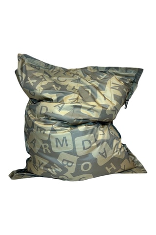 Pouf Beanbag - Beige et gris - Toucher doux