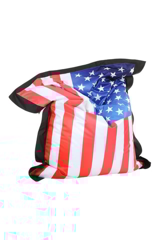 Pouf Beanbag - Rouge et blanc - Toucher doux