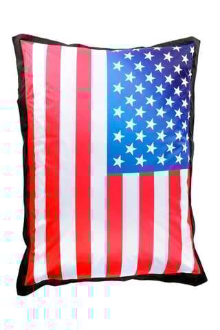 Pouf Beanbag - Rouge et blanc - Toucher doux