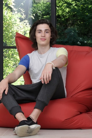 Pouf Beanbag - Terracotta - Toucher doux