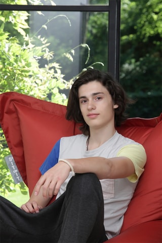 Pouf Beanbag - Terracotta - Toucher doux