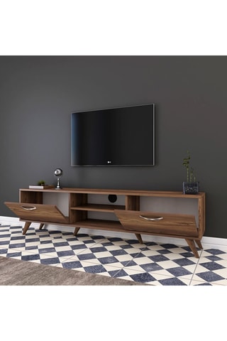 Meuble TV 2 abattants - 180 x 48,6 x 35 cm