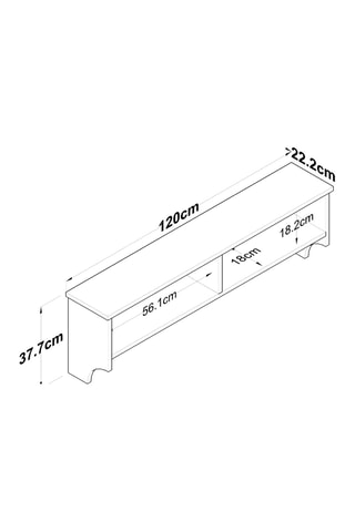 Etagère murale - 120 x 37,7 x 22,2 cm