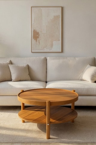 Table basse en bois massif Monza - 80 x 48 cm