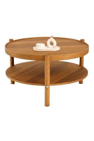 Table basse en bois massif Monza - 80 x 48 cm
