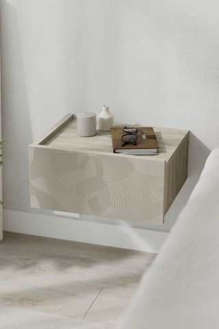 Table de chevet 1 tiroir Onda LED - 18,5 x 38,4 x 31 cm