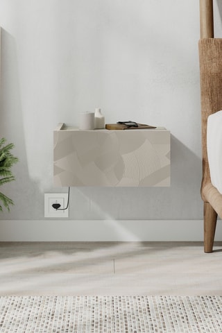 Table de chevet 1 tiroir Onda LED - 18,5 x 38,4 x 31 cm