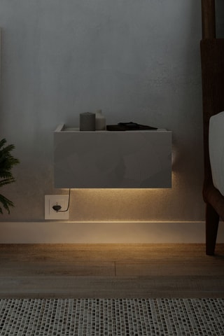 Table de chevet 1 tiroir Onda LED - 18,5 x 38,4 x 31 cm