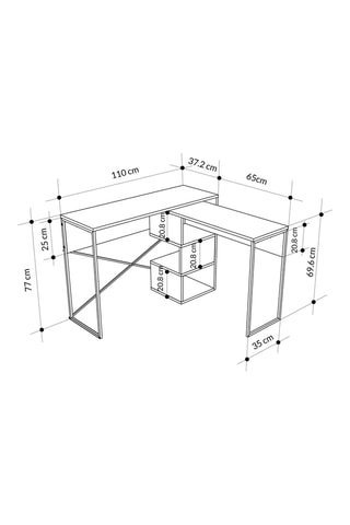 Bureau Badau - 110 x 65 x 77 cm