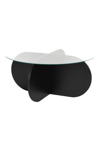 Table basse en verre - 75 x 35 cm