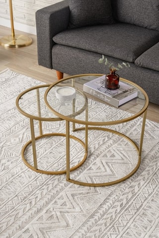 Table basse en verre Belarus - 60 x 43 x 60 cm